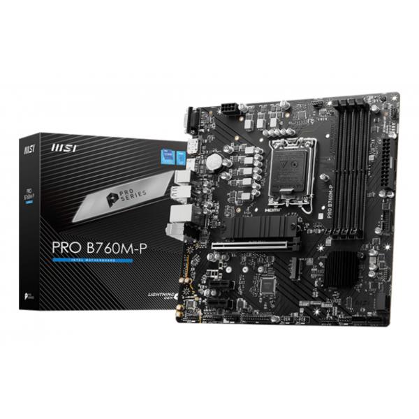 MSI MB B760, PRO B760M-P, LGA 1700, 4DDR5, 1PCI-Ex16, 2PCI-Ex1, 2M.2, 4SATA3 - miniatura prodotto