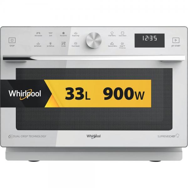 Whirlpool MWSC933SW FORNO MWO COMBI. 33 LT ELETT. 900 W 6TH SENSE CRISP BIANCO 8003437642975