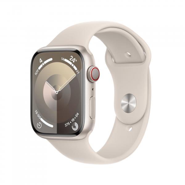 Apple Watch Serie�9 Cell 45mm Aluminium StarLight Sport Band StarLight M/L MRM93QL/A