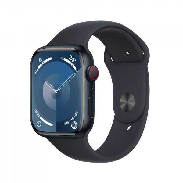 Apple Watch Serie 9 Cell 45mm Aluminium MidNight Sport Band MidNight M/L MRMD3QL/A