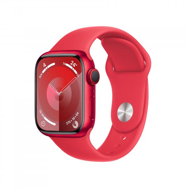 Apple Watch Serie 9 Cell 41mm Aluminium (PRODUCT)Red Sport Band (PRODUCT)Red S/M MRY63QL/A