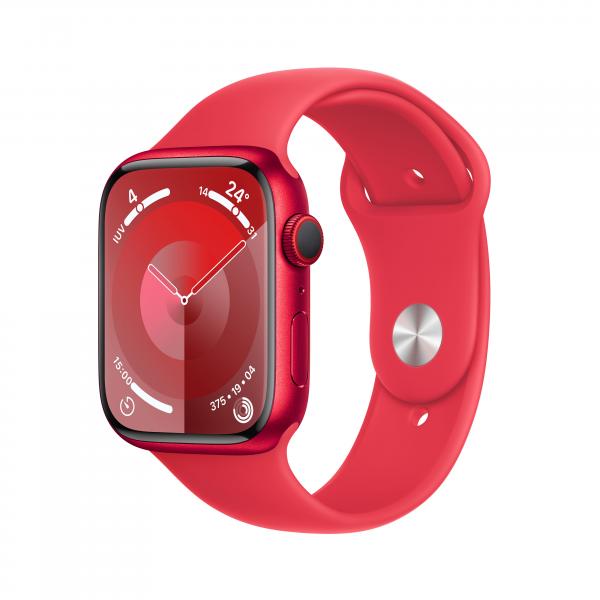 Apple Watch Serie 9 Cell 45mm Aluminium (PRODUCT)Red Sport Band (PRODUCT)Red M/L MRYG3QL/A 195949028601