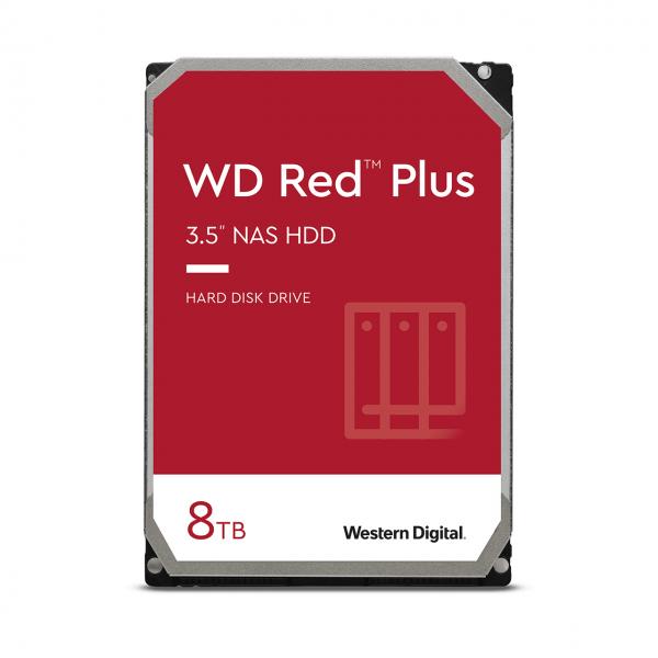 WESTERN DIGITAL HDD RED PLUS 8TB 3.5 SATA 6GBS 5640 RPM 256MB BUFFER - immagine prodotto