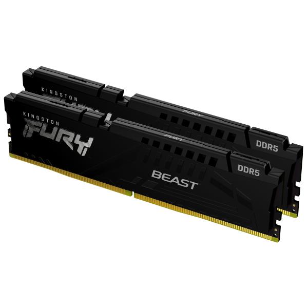 KINGSTON RAM FURY BEAST BLACK XMP DIMMDDR5 32GB(2X16GB) 6000MT/S CL30 - immagine prodotto
