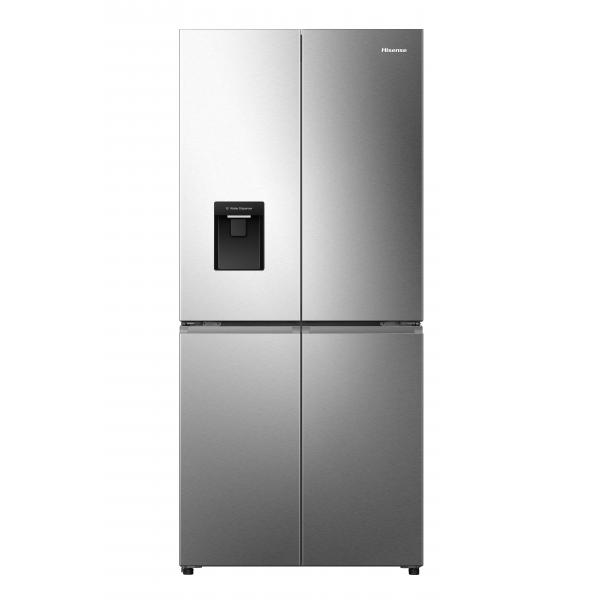 Hisense Frigorifero 4 porte dual no frost plus Dispenser acqua classe E capacita lorda 582 lt Dimensioni (AxLxP) mm: 1785x794x698 mm. Colore: inox 6921727078520