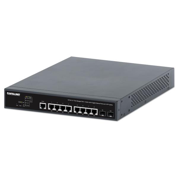 Intellinet Switch PoE++ 10 porte L2 Fully Managed con 8 porte Ethernet Gigabit e