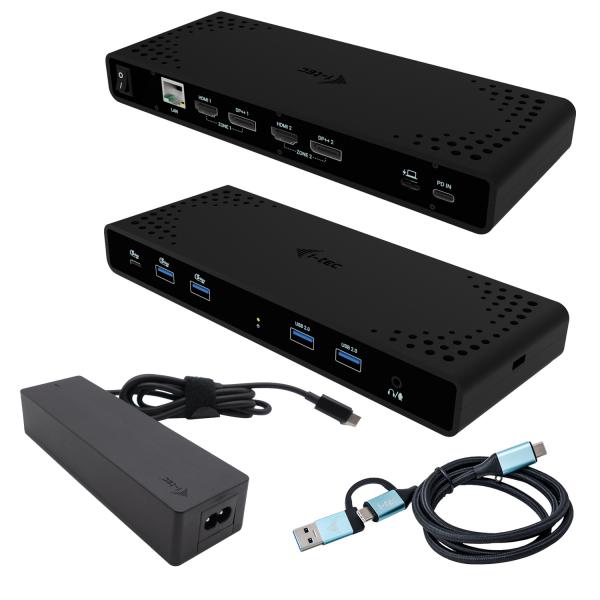 I-TEC UNIVERSAL DUAL 4K DISPLAY DOCKING STATION, PD 85W + I-TEC USB-C CHARGER 100W - immagine prodotto