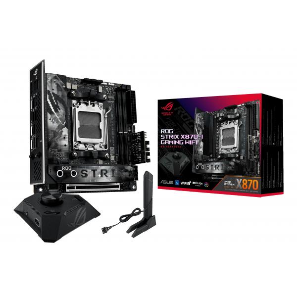 ASUS MB AMD X870E,ROG STRIX X870-I GAMING WIFI,AM5, X870, USB4, MB - immagine prodotto
