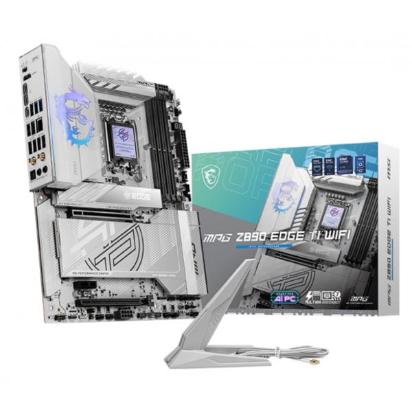 MSI MB MPG Z890 EDGE TI GAMING, WIFI, STD MPG Z890 EDGE TI WIFI,Z890,LGA1851,4DDR5,2PCI-EX16,1PCI-EX - immagine prodotto