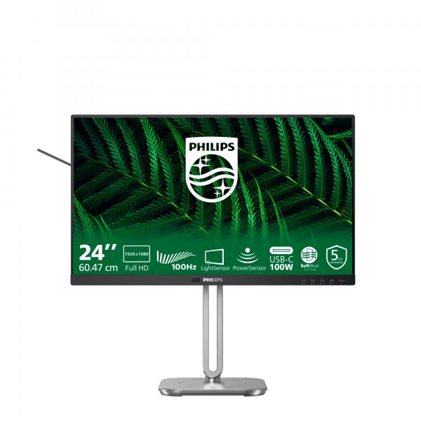 MON 23,8IPS 100HZ DOCKING 90W HDMI PHILIPS 24B2G5301 DP VGA MM PIVOT - immagine prodotto
