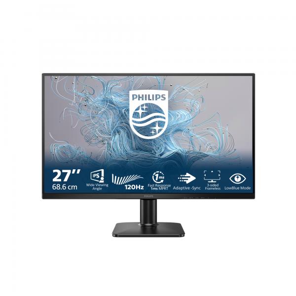 PHILIPS MONITOR 27 LED IPS FHD 16:9 4MS 250 CDM 120hz, VGA/DVI/HDMI - immagine prodotto