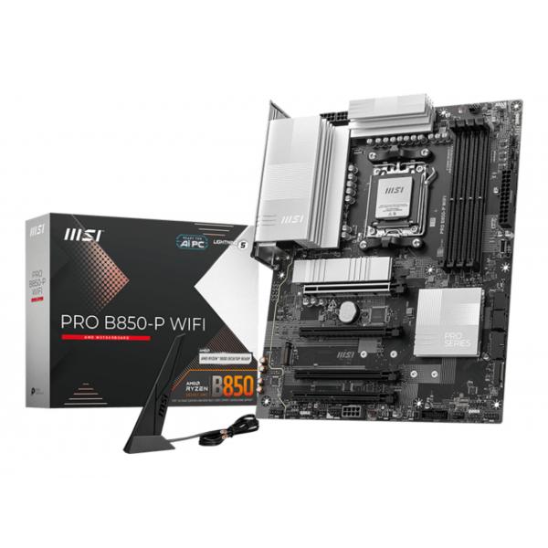 MSI MB AMD PRO B850-P WIFI, ATX, AM5, DDR5, 1PCI-Ex16, 1PCI-Ex4, 2PCI-Ex1, 4SATA3 - miniatura prodotto