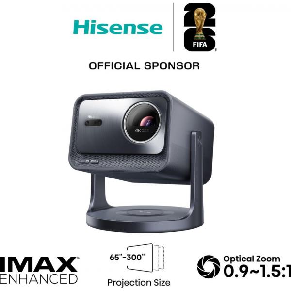 Hisense MINI PROIETTORE LASER 4K UHD 65-300 2600 ANSI LUMEN HDR10+6942351409481