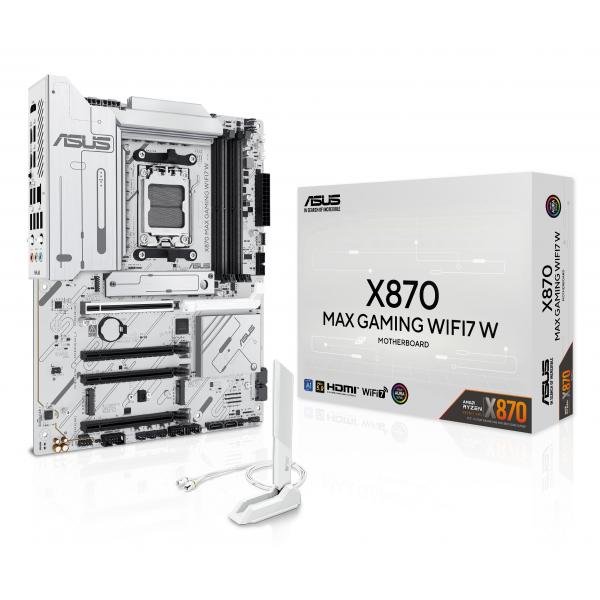 ASUS MB X870 MAX GAMING WIFI7 W//AM5,X870,USB4,WIFI7,AURA BIANCA - immagine prodotto
