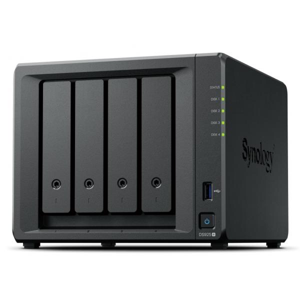 NAS SYNOLOGY DS925+ 4SSD 3,5/2,52 P GIGA/2P USB/1P ESATA NO SSD - miniatura prodotto