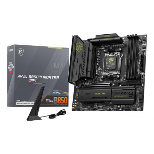 MSI MB AMD B850M MORTAR WIFI AM5,DDR5,QUALCOMM NCM865 - immagine prodotto