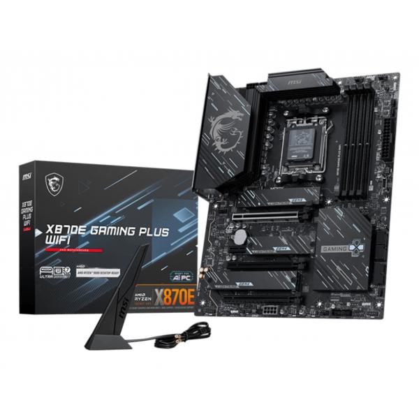 MB MSI X870E GAMING PLUS WIFI AM5 4DDR5 4PCIE 4M2 4SATA HD/TYPE-C ATX - miniatura prodotto