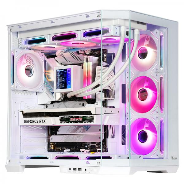 ITEK CASE DARK CAVE AKU - GAMING TOWER, ATX, 4X12CM ARGB FAN, USB3, TYPE-C, TEMP GLASS SIDE FRON - immagine prodotto