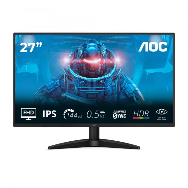 AOC MONITOR 27 LED IPS FHD 16:9 0,5 MS 144hz 300 CDM, DP/HDMI - immagine prodotto