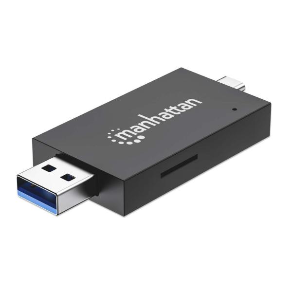 Manhattan Lettore/Scrittore USB 3.0 Combo USB-C™/USB-A Multi-Schede