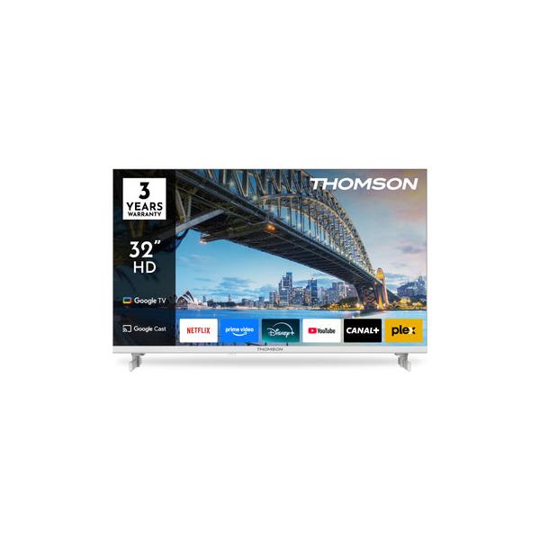TV 32 THOMSON LED SMART GOOGLE TV T2/C2S2 GOOGLE TV BIANCO - immagine prodotto