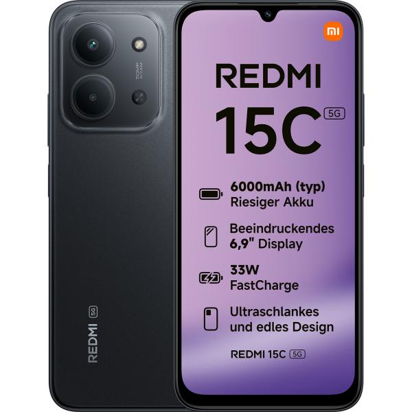Xiaomi Redmi 15c Smartphone - 128 Gb Nero