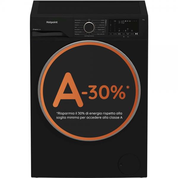 Hotpoint Lavatrice 10kg Inver/vap A-30% 1400giri Black Hb 103b Care It 5054645728954