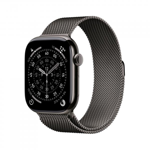 APPLE WATCH SERIES 11GPS E CELLULAR 46MMSLATE TITANIUM CASE WITH SLATE MILANESE LOOP, M/L - immagine prodotto