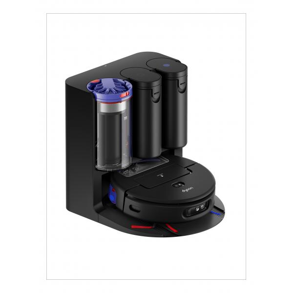 Robot aspirapolvere e lavapavimenti DYSON Spot+Scrub AI , Aspirazione 18.000 Pa, Rilevamento macchie con IA, Telecamera HD, Autopulizia rullo acqua calda, Stazione igienica cicloni, 110 min di autonomia