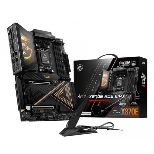 MSI MB MEG X870E ACE MAX,X870E,AM5,4DDR5,2PCI-Ex16,1PCI-Ex4,5M.2,4SATA3,2USB4,1USB3.2 Gen2x2,11U - immagine prodotto