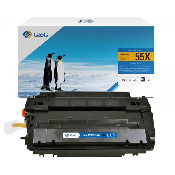 Toner G&g Hp Ce255x K 12500 Pag