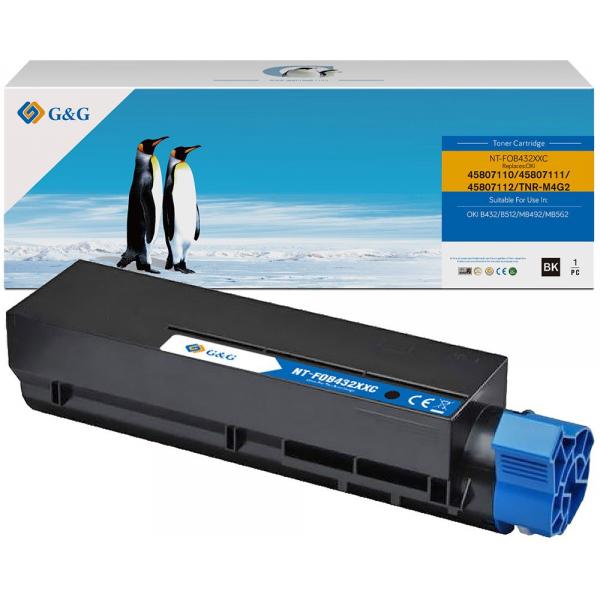 Toner G&g Oki 45807110 K 45807111/45807112 12000 Pag