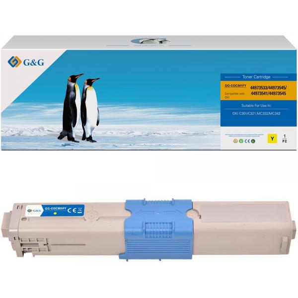 Toner G&g Oki 44973533 Y 44973545/44973541/44973545 1500 Pag
