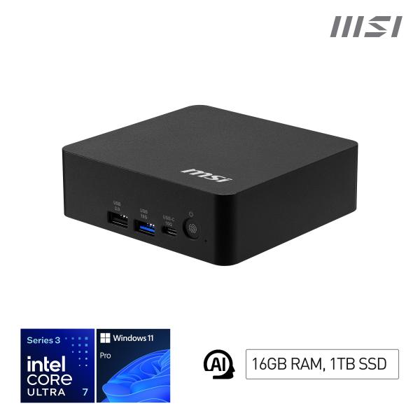 PC MSI CUBI NUC U7 3 16G 1TB W11P U7-355 SSD M.2 DDR5 WIFI7 VESA - immagine prodotto