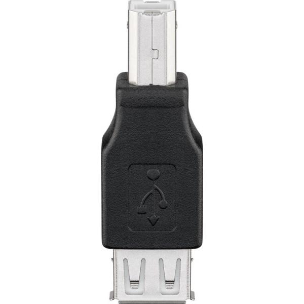 Goobay Adattatore Convertitore USB A Femmina USB B Maschio Nero - Immagine 2