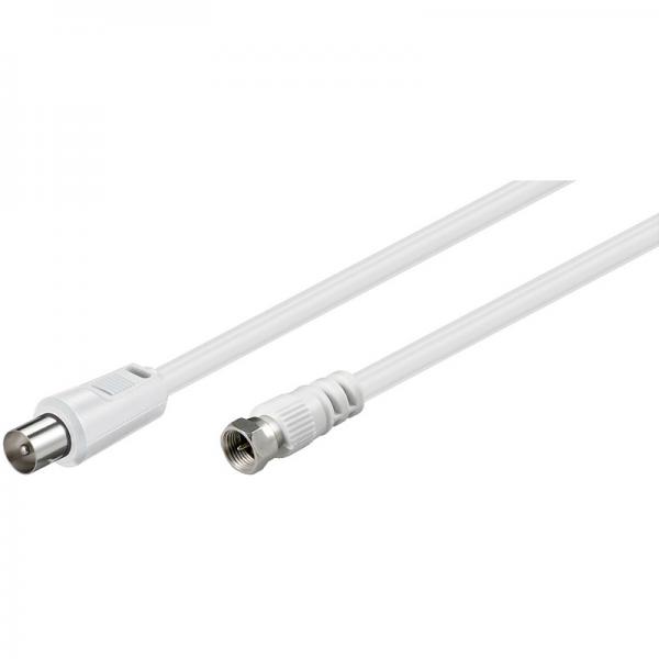 Goobay Bianco Cavo Di Collegamento Sat/Antenna, 2,5 M, Cavo Antenna - Immagine 2