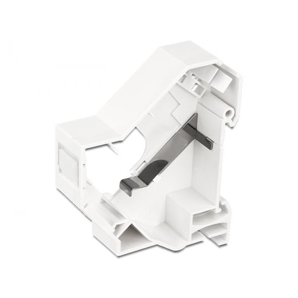 Delock Adattatore su barra DIN per modulo RJ45 Keystone Schermato