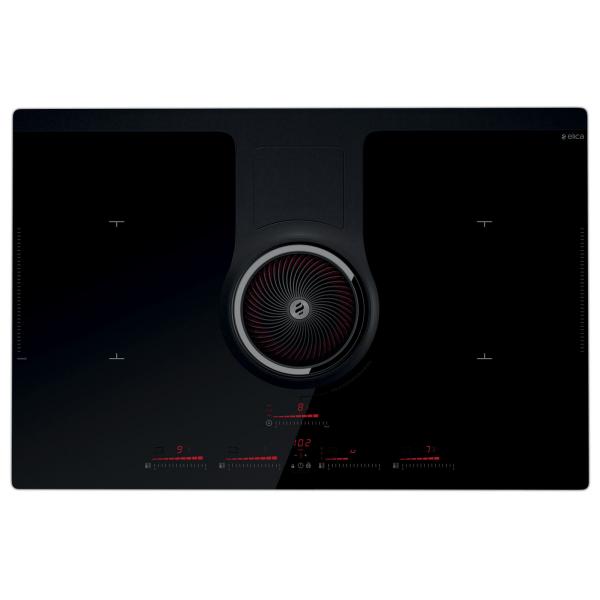 immagine di Elica NIKOLATESLABL/F/8 Piano Cottura a Induzione 4 Fuochi 83 cm (Nero)