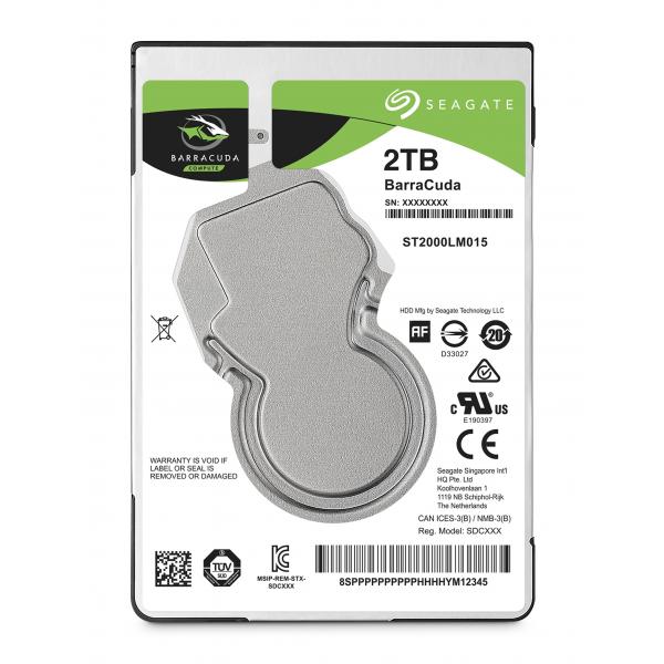 SEAGATE HDD GUARDIAN BARRACUDA 2TB 2,5 5400RPM SATA 6GB/S BUFFER 128MB - immagine prodotto