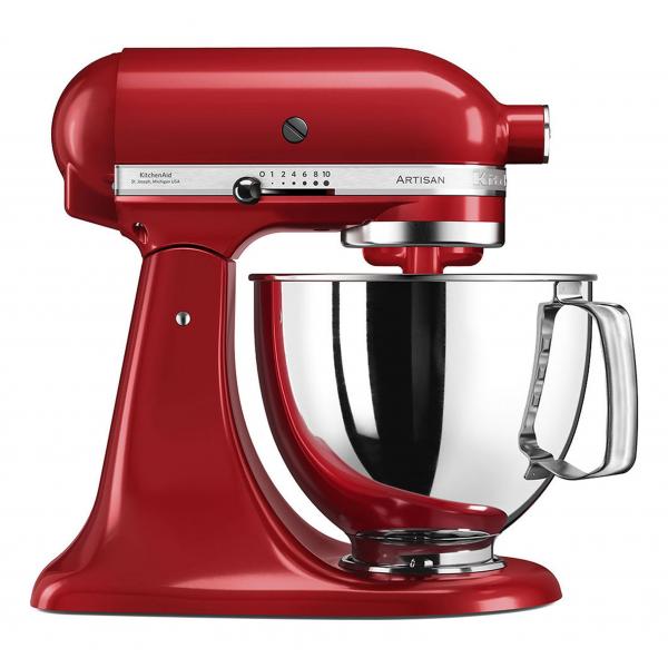 KITCHENAID 5KSM125PSEER IMPASTATRICE PLANETARIA, 300 W, capacità ciotola 4,8 l, Rosso Imperiale