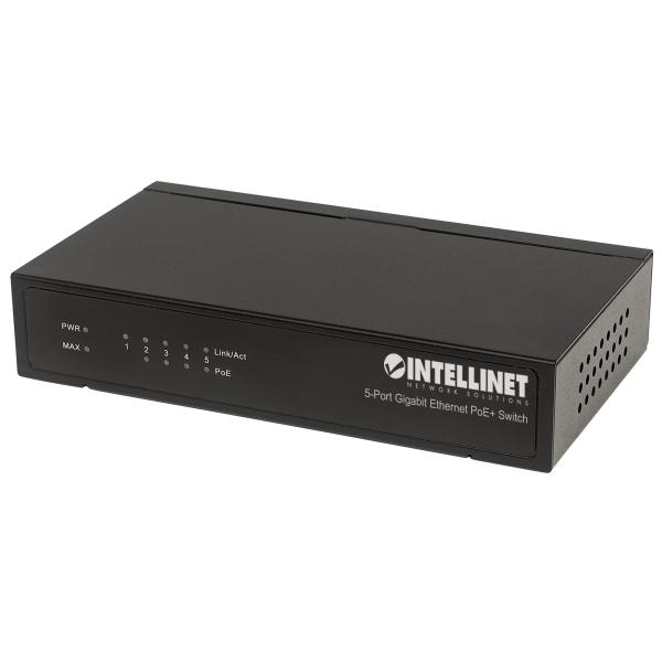 Intellinet Switch PoE+ 5 porte Gigabit Ethernet