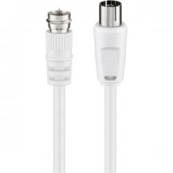 Goobay Bianco Cavo Antenna Coassiale Con Connettore F Femmina/Maschio 1,5 M - Immagine 2