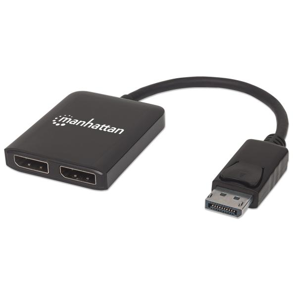 Manhattan Splitter Hub DisplayPort a 2 Monitor DisplayPort MST 4K@30Hz video UHD