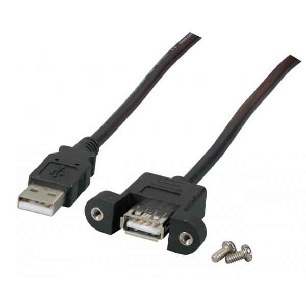 Oem Cavo USB 2.0 A Maschio/A Femmina da Pannello 3 m