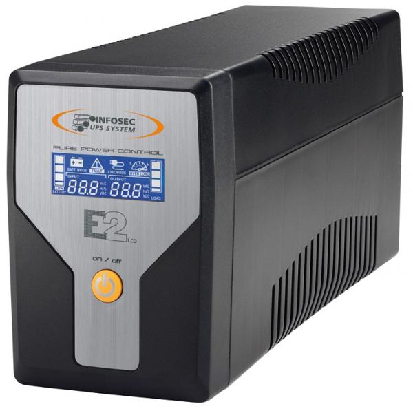 Infosec Gruppo di Continuità UPS E2 2000VA LCD Line Interactive Onda Sinusoidale - Immagine 1
