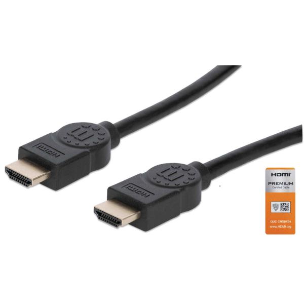 Manhattan Nero Hdmi (Typ A) — Hdmi (Typ A) (3 M), Cavo Video, - Immagine 2