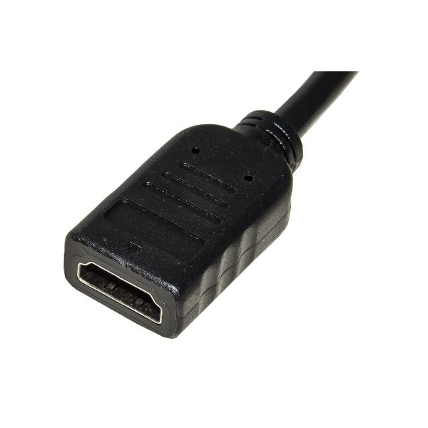 Adattatore Dp-hdmi M/f Bk 1920x1080 Con Cavo 0,15mt