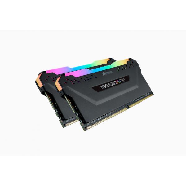 CORSAIR RAM VENGEANCE RGB PRO 32GB 2X16GB DDR4 3200 PC4-25600 C16 1.35V DESKTOP MEMORY - BLACK - immagine prodotto