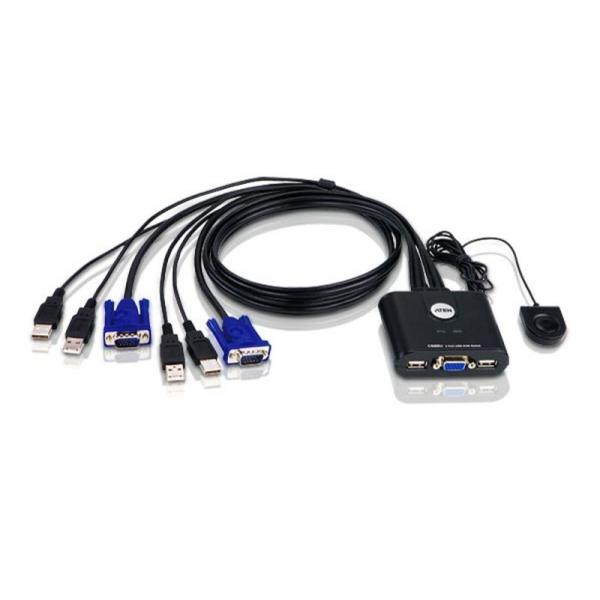 Aten Cs22u-At 2 Porte Switch Kvm Vga Usb 2048 X 1536 Pixel - Immagine 2