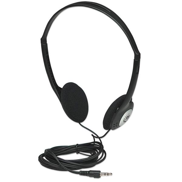 Manhattan Nero 177481 Computer On Ear Cuffia Auricolare Via Cavo Stereo Archetto - Immagine 2